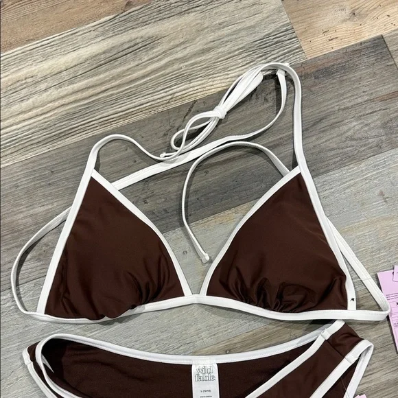 Wild Fable Brown and White Bikini Set - Picture 2 of 3